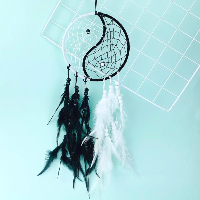 Charms Original White Black Tai Ji Diagram Dream Catcher Feather Hanging Art Gifts Feathers Wrapped Girls Room Dreamcatcher Wall Decor, Bronze;silver
Charms Original White Black Tai Ji Diagram Dream Catcher Feather Hanging Art Gifts Feathers Wrapped Girls Room Dreamcatcher Wall Decor, Bronze;silver
