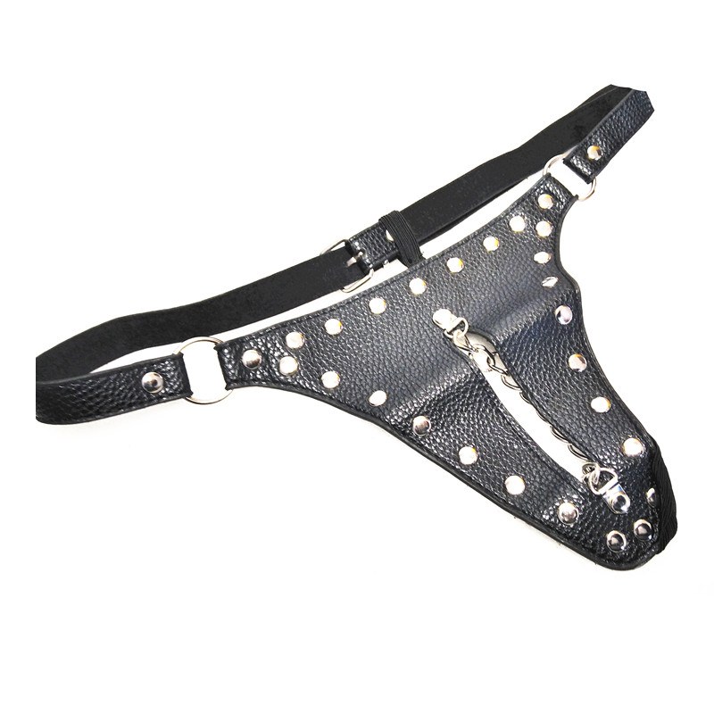 Sexy Underwear T-back Panties Briefs with Metal Massage Chain Adult Party Costumes for Women QHPSM05, Black
Sexy Underwear T-back Panties Briefs with Metal Massage Chain Adult Party Costumes for Women QHPSM05, Black