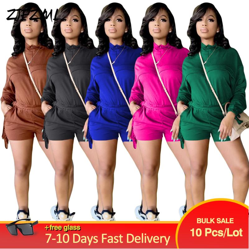 Women's Tracksuits Bulk Items Wholesale Lots Athelisure Outfit High Necked Zipper Tassel Patchwork Top And Elastic Waist Shorts Autumn 2 Pie, Gray
Women's Tracksuits Bulk Items Wholesale Lots Athelisure Outfit High Necked Zipper Tassel Patchwork Top And Elastic Waist Shorts Autumn 2 Pie, Gray