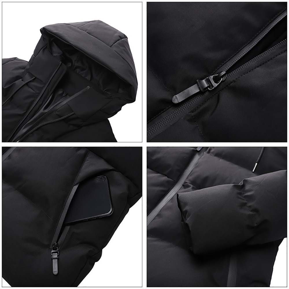 est Waterproof Winter Jacket Men Hoodied Parka Men Warm Winter Coat Men Thicken Zipper Solid Mens Jackets B0827 210518