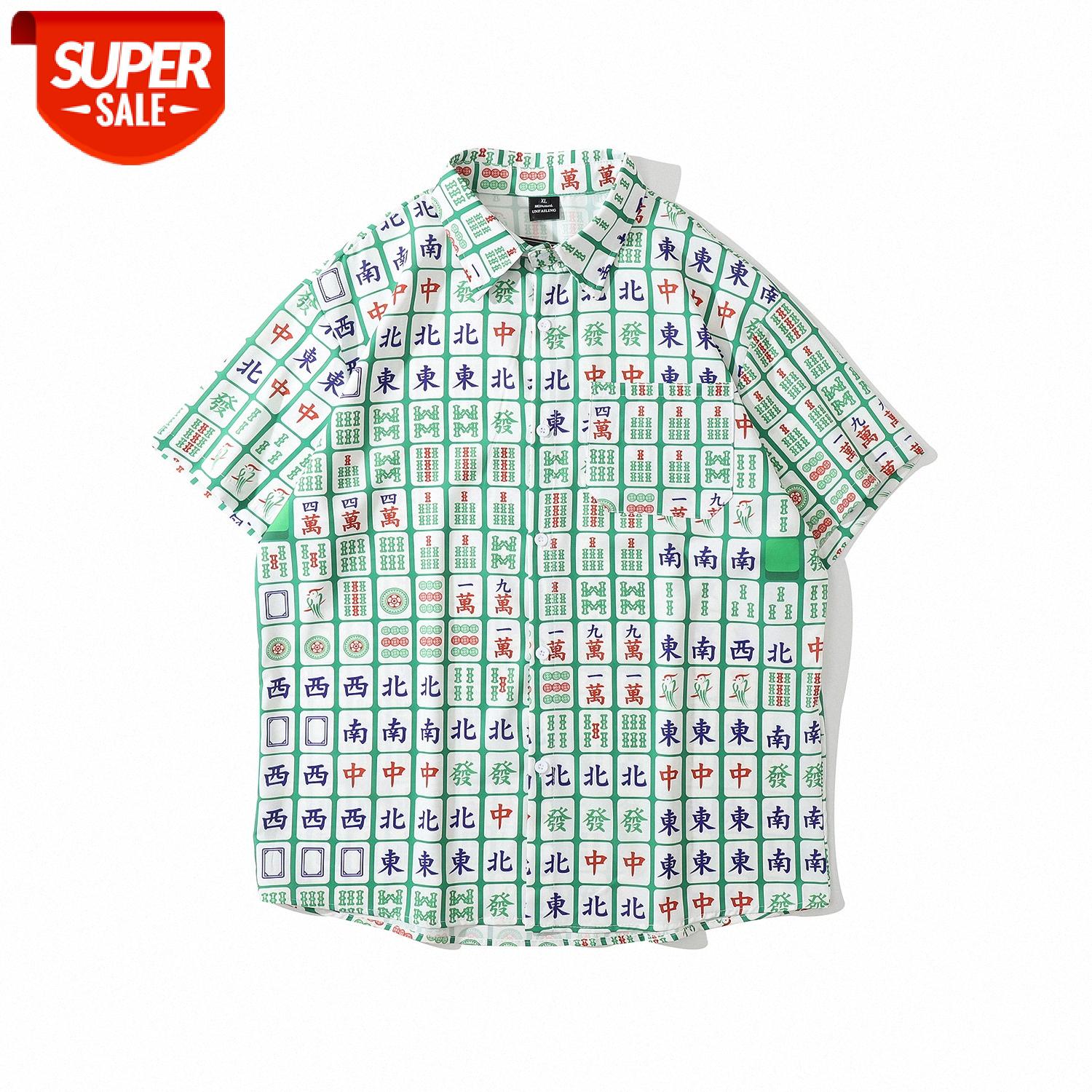 Retro fun mahjong print short-sleeved shirt male street loose bf leisure vacation jacket #ib39, White;black
Retro fun mahjong print short-sleeved shirt male street loose bf leisure vacation jacket #ib39, White;black