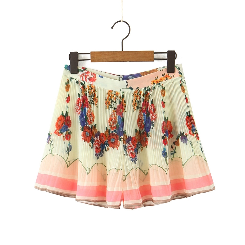 Women Summer Chiffon Floral Shorts High Waist Printed Pleated Mini Street wear XZ2400 210525, Yellow
Women Summer Chiffon Floral Shorts High Waist Printed Pleated Mini Street wear XZ2400 210525, Yellow