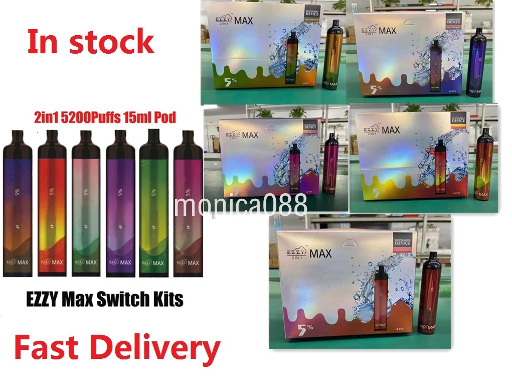100% Ezzy Max Switch 2in1 Disposable Device Dual Kit E-cigarettes 5200 Puffs 400mAh Rechargeable Battery 15ml Prefilled Cartridge Pod Vape Stick Pen Vs XL Air Bar Lux
100% Ezzy Max Switch 2in1 Disposable Device Dual Kit E-cigarettes 5200 Puffs 400mAh Rechargeable Battery 15ml Prefilled Cartridge Pod Vape Stick Pen Vs XL Air Bar Lux