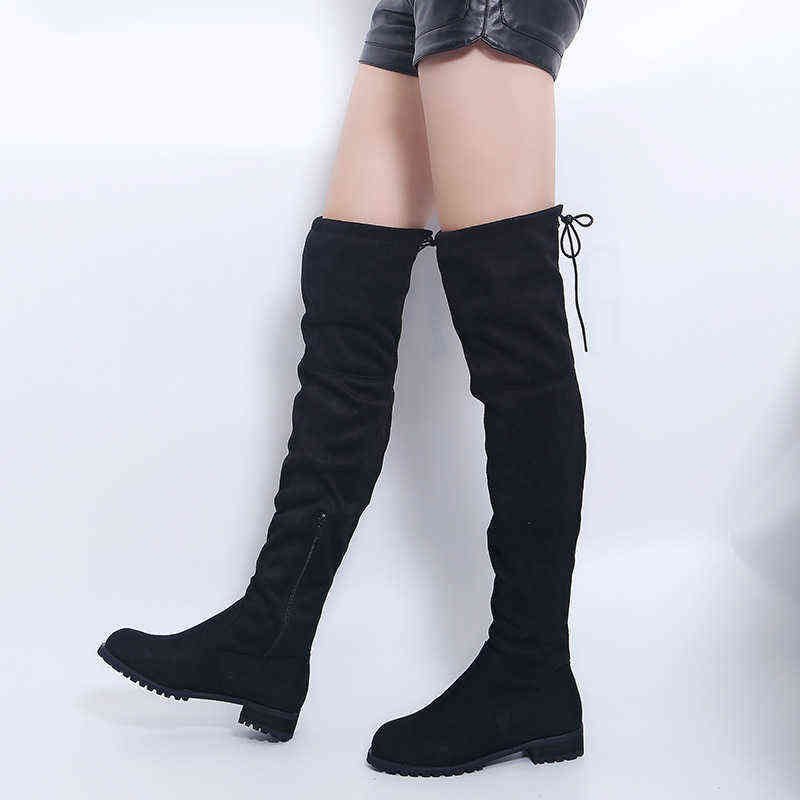 Sexy Over The Knee Boots Women Female Suede Long Women Fashion Thigh High Boots Winter Shoes Plus Size H1116