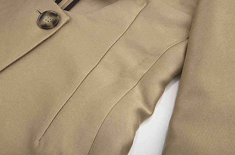 TWOTWINSTYLE Elegant Patchwork Bowknot Blazer For Women Square Collar Long Sleeve Ruched Split Blazers Female Fashion 211122