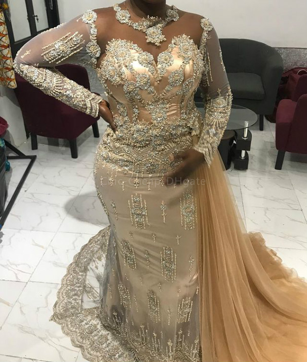 2021 Plus Size Arabic Aso Ebi Gold Luxurious Mermaid Prom Dresses Lace Beaded Sheer Neck Evening Formal Party Second Reception Gowns Dress ZJ550, Silver
2021 Plus Size Arabic Aso Ebi Gold Luxurious Mermaid Prom Dresses Lace Beaded Sheer Neck Evening Formal Party Second Reception Gowns Dress ZJ550, Silver