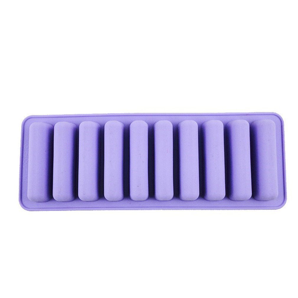 10 Grids Long Strip Shape Silicone Chocolate Mold Load For Homemade Diy Baked Cake Muffin Shape Ice Cube drawer