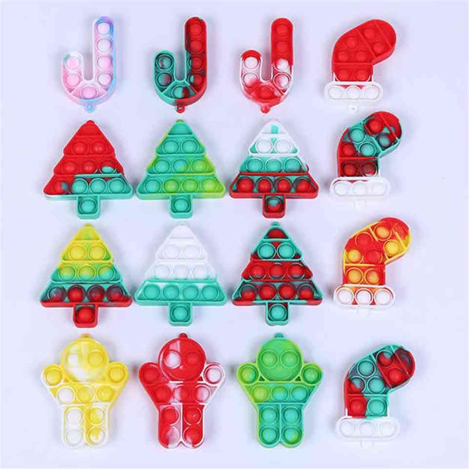 Sensory Slicone Rubber Push Fidget Toys Key Ring Christmas Bubbles Popper Puzzle Xmas Stocking Tree Gift Socks Kids Children Desktop Early E
Sensory Slicone Rubber Push Fidget Toys Key Ring Christmas Bubbles Popper Puzzle Xmas Stocking Tree Gift Socks Kids Children Desktop Early E
