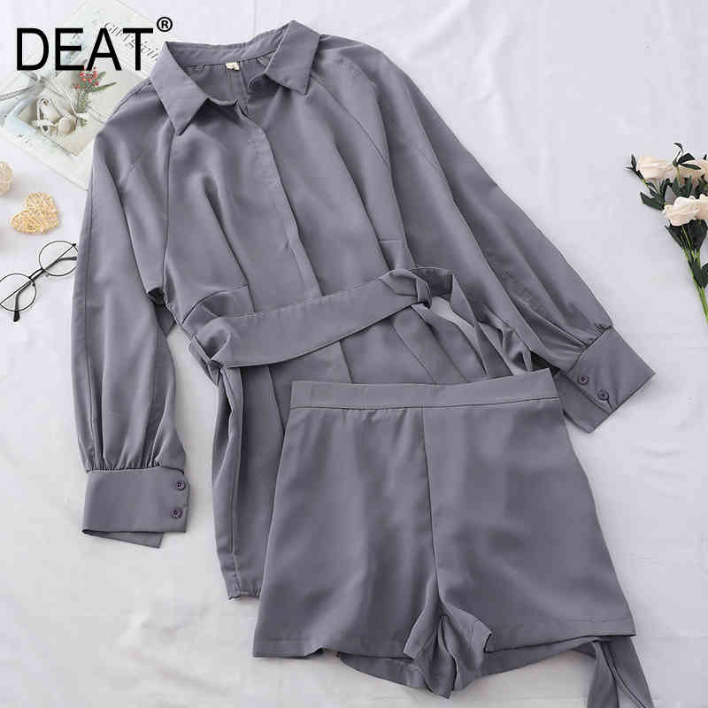 Women Shorts Arrivals Lapel Long Sleeve Bandage Casual Two Piece Set Fashion Spring Summer 11D380 210525, Black
Women Shorts Arrivals Lapel Long Sleeve Bandage Casual Two Piece Set Fashion Spring Summer 11D380 210525, Black
