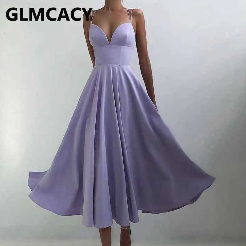 Spaghetti Strap Solid Elegant Formal Evening Party Dress Solid Maxi Vestidos 210702