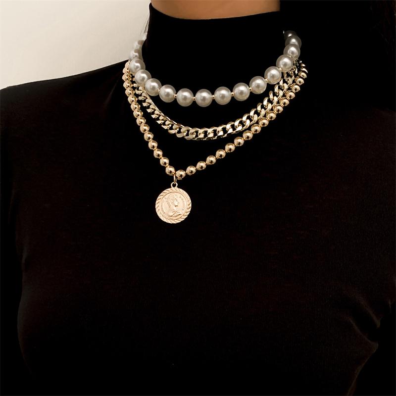 Chains Vintage Imitation Pearl Necklace Set Fashion Jewelry Accessories For Women Choker Layered Beaded Gold Colar Masculino
Chains Vintage Imitation Pearl Necklace Set Fashion Jewelry Accessories For Women Choker Layered Beaded Gold Colar Masculino