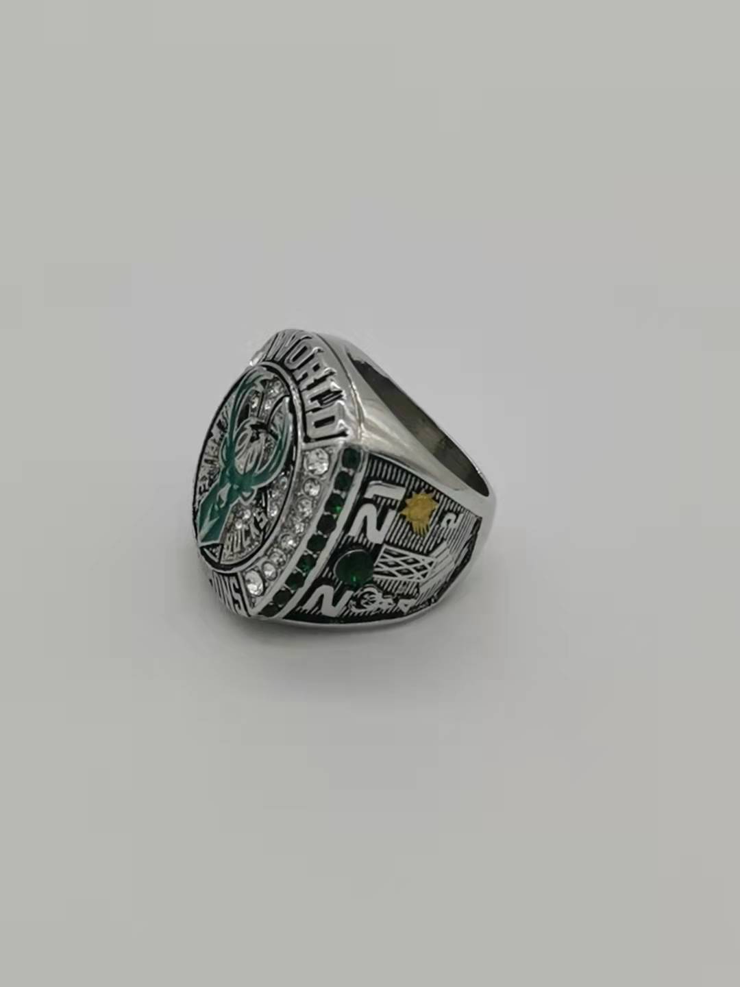 2020-2021 season Buck Basketball Nation Championship Ring for personal collection, Silver
2020-2021 season Buck Basketball Nation Championship Ring for personal collection, Silver