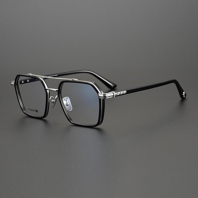 Fashion Sunglasses Frames Oversized Titanium Frame Acetate Eyeglasses Men Women Prescription Optical Glasses Myopia Eyewear