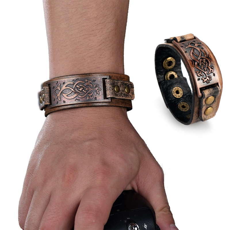 Mens Bracelet Fashion Leather Wrisband Punk Style Vintage Vikings Celtics Knot Wide Cuff Bracelet Bangle For Party Ornaments
Mens Bracelet Fashion Leather Wrisband Punk Style Vintage Vikings Celtics Knot Wide Cuff Bracelet Bangle For Party Ornaments