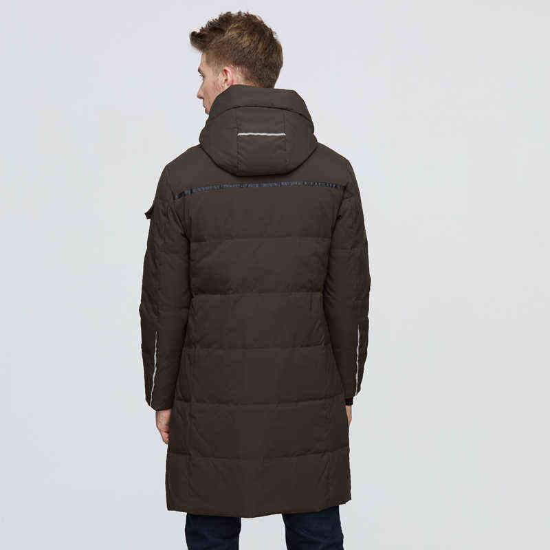 Winter Men Long Down Jacket Hooded High Quality Loose White Duck Down Coat Men Thick Warm Winter Down Parkas Men Snow Coat 211104