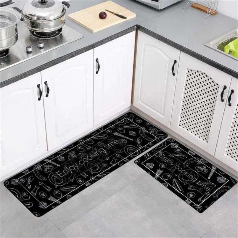 

Kitchen Mat Anti-slip Long Strip Floor Carpet Bath Absorption Entrance Doormat Living Room Balcony Household Area Rugs Decor 211204, X-1