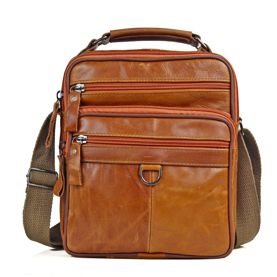 Casual Men Genuine Leather Oil Wax Messenger bolsas Small Briefcases Crossboday Bag, Brown
Casual Men Genuine Leather Oil Wax Messenger bolsas Small Briefcases Crossboday Bag, Brown