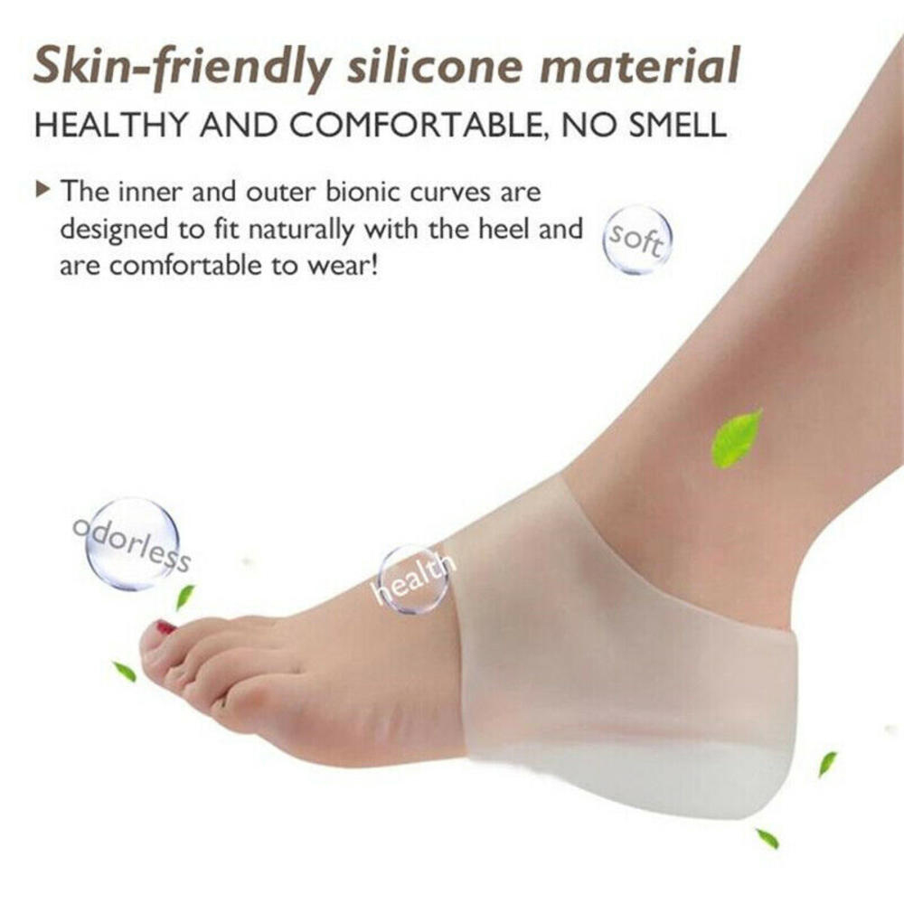 Silicone Invisible Inner Height Insoles Lifting Increase Socks Outdoor Foot Protection Pad Men Women Heel Cushion Hidden Insole