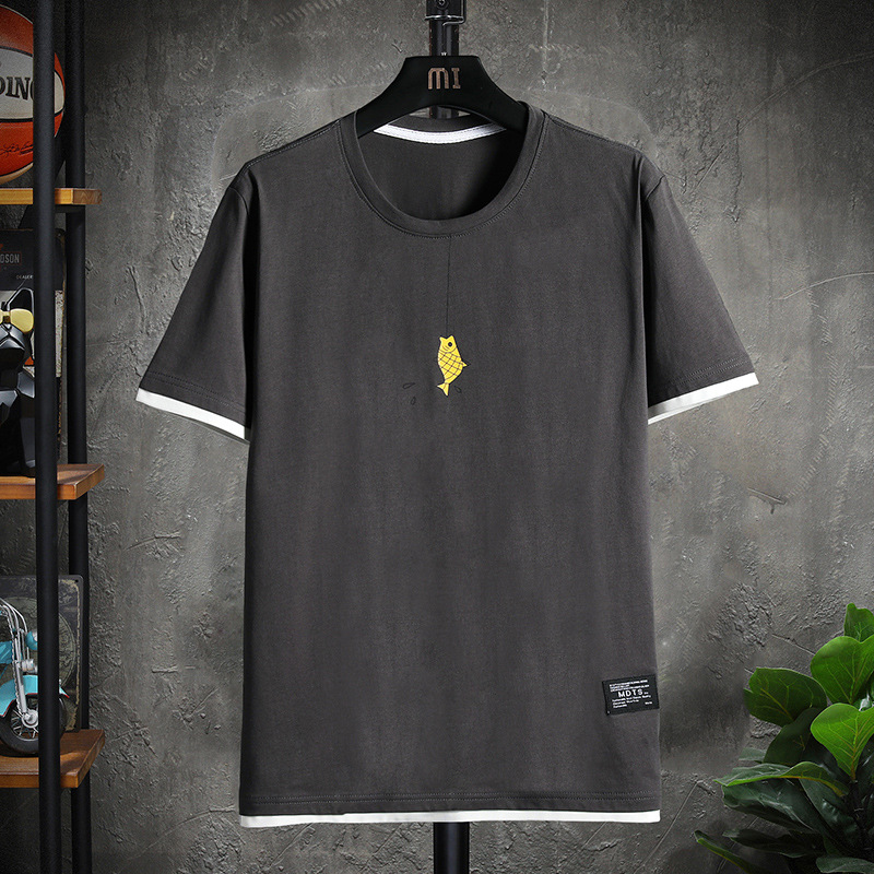 Youth round neck fashion T-shirt outdoor sports cartoon printing summer short-sleeved casual loose-fitting men's clothing, Blue
Youth round neck fashion T-shirt outdoor sports cartoon printing summer short-sleeved casual loose-fitting men's clothing, Blue