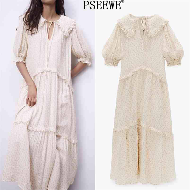 Summer Dress Floral Print Long es Women Casual Ruffle Short Puff Sleeve Woman es Chic Cottagecore 210519, Beige
Summer Dress Floral Print Long es Women Casual Ruffle Short Puff Sleeve Woman es Chic Cottagecore 210519, Beige