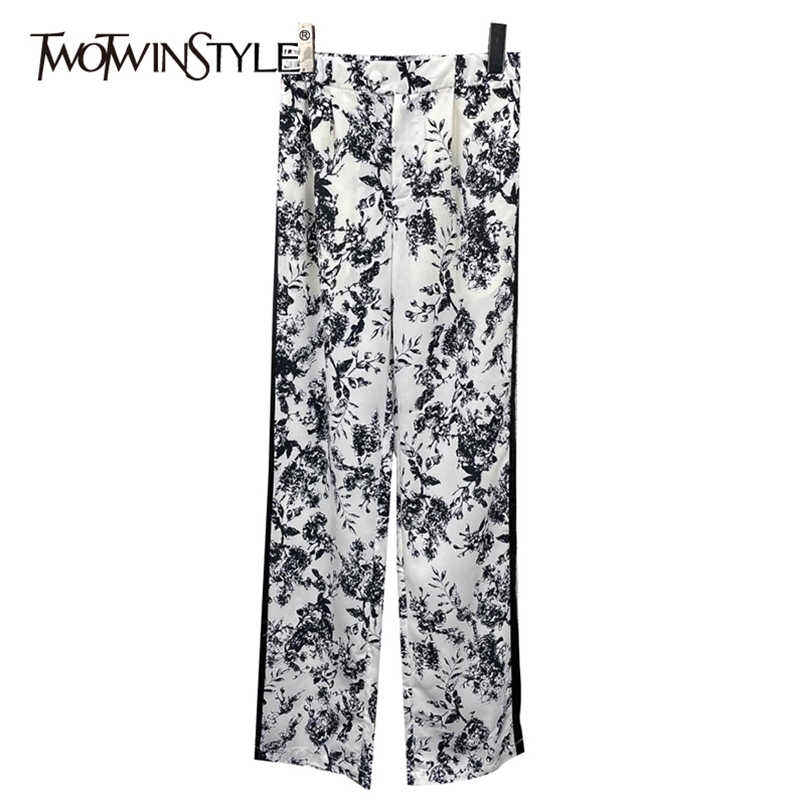 VGH Casual Hit Color Straight Trouser For Women High Waist Print Loose Wide Leg Pants Female Fashion Clothing Spring 210521
VGH Casual Hit Color Straight Trouser For Women High Waist Print Loose Wide Leg Pants Female Fashion Clothing Spring 210521