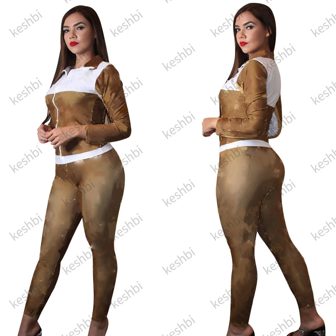 Fashion Women's Tracksuits Luxury Designer High Quality Casual Sportswear 2 Piece Suit Long Sleeve Jacket Trousers, Brown
Fashion Women's Tracksuits Luxury Designer High Quality Casual Sportswear 2 Piece Suit Long Sleeve Jacket Trousers, Brown