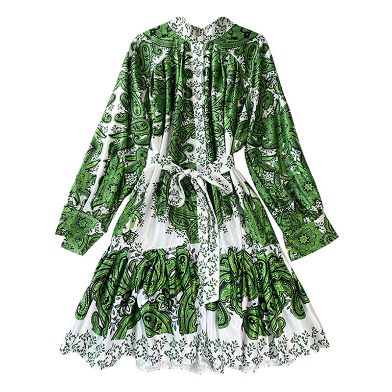 Women' Runway Dresses Stand Collar Long Lantern Sleeves Floral Printed Ruffles Sash Belt Fashion Loose Dress Vestidos, Red
Women' Runway Dresses Stand Collar Long Lantern Sleeves Floral Printed Ruffles Sash Belt Fashion Loose Dress Vestidos, Red