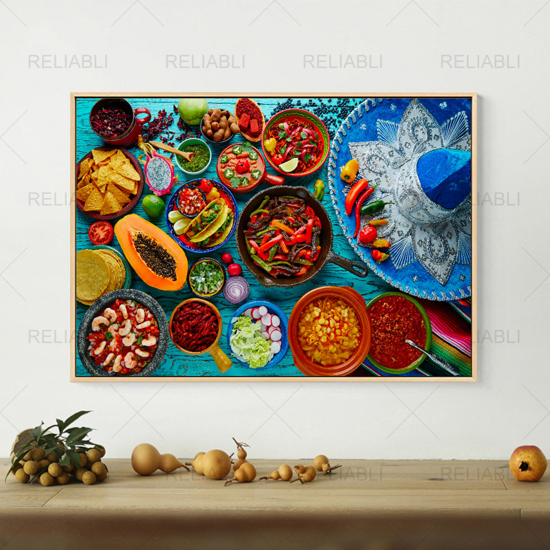 Canvas Painting Modern Mexican Foods Posters and Prints Cuadros Wall Art Picture for Kitchen Restaurant Home Decoration No Frame