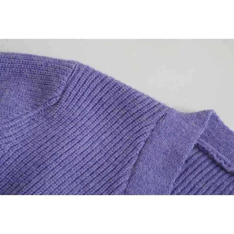 sexy v neck women short cardigan summer bow sequins ladies sweaters purple casual female knitwears girls shirts 210521