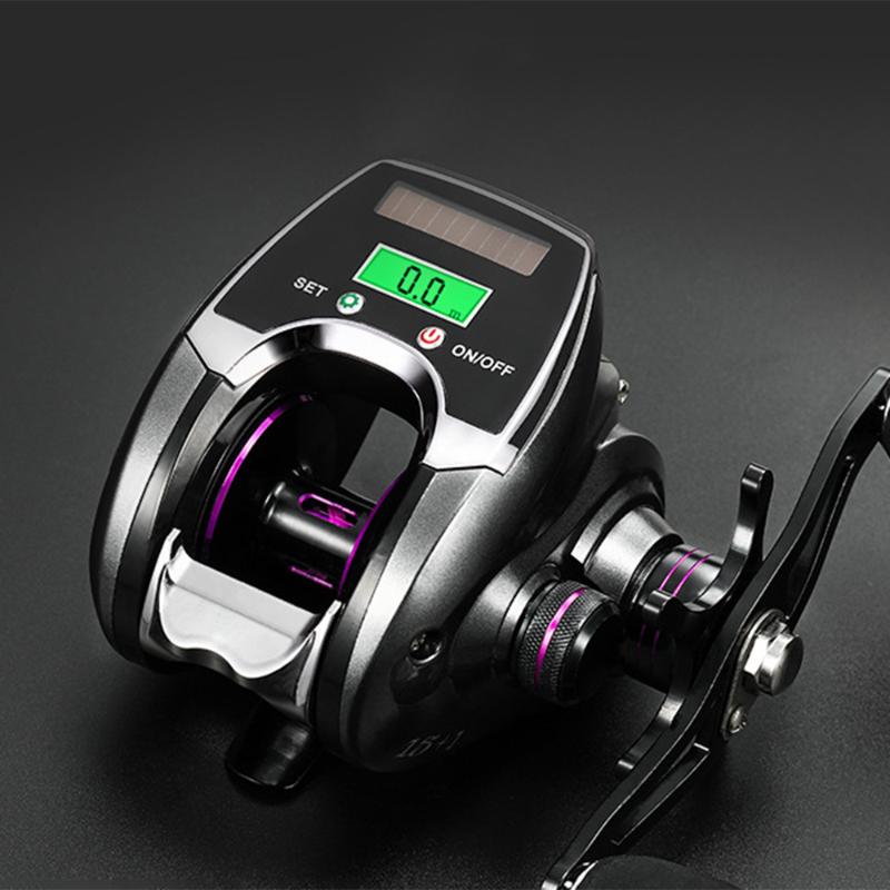 6+1BB 8.0:1 Ratio Digital Display Baitcasting Reel With Line Counter Solar Charging System Fishing Tackle Accessories Reels
6+1BB 8.0:1 Ratio Digital Display Baitcasting Reel With Line Counter Solar Charging System Fishing Tackle Accessories Reels