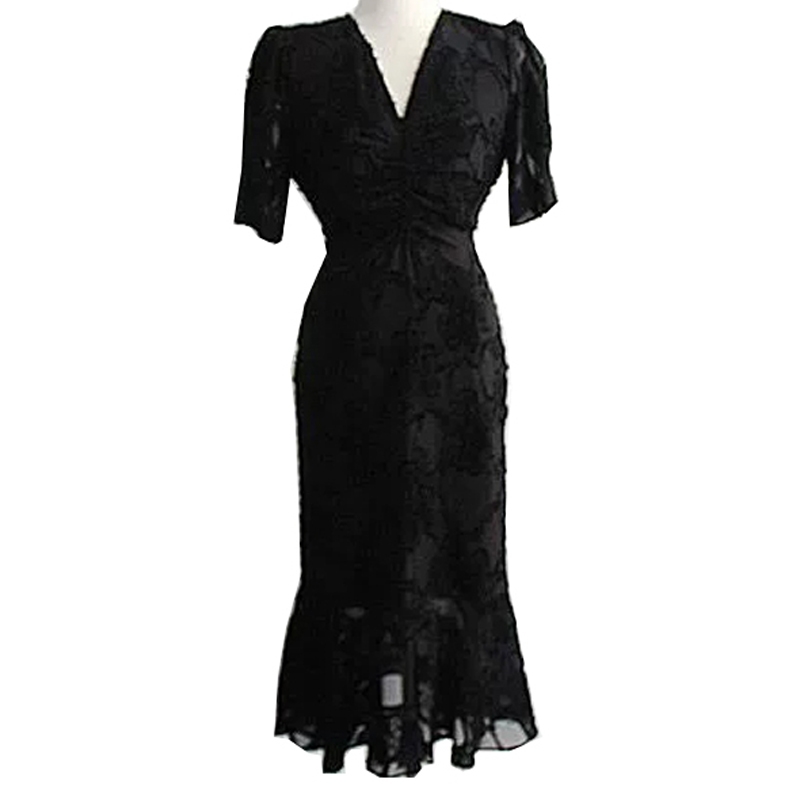 Korean Tassel women Dress Elegant V neck Short sleeve Mermaid long dresses vestidso Fashion Summer woman Party 210520