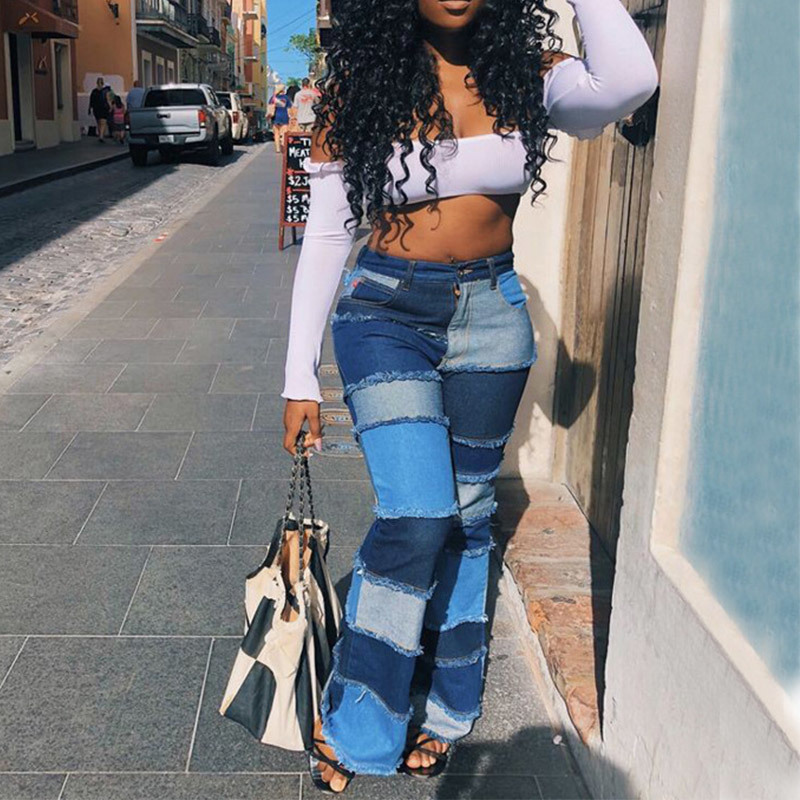 Women' Fashion Jeans Tassel Contrast Patchwork High Waist Female Long Flare Pants Streetwear Casual Denim Trousers Plus Size 210524, Brown red
Women' Fashion Jeans Tassel Contrast Patchwork High Waist Female Long Flare Pants Streetwear Casual Denim Trousers Plus Size 210524, Brown red