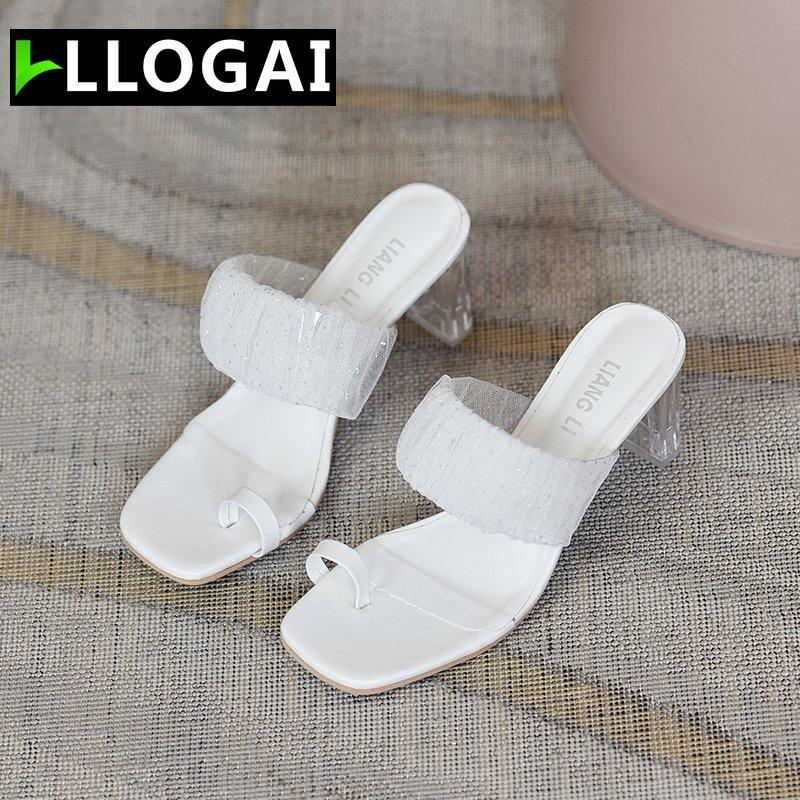 Fashion High-heeled Sandals Summer White Black Square Toe Ladies Shoes Transparent Crystal Heel Slippers Women Luxury Sandals
Fashion High-heeled Sandals Summer White Black Square Toe Ladies Shoes Transparent Crystal Heel Slippers Women Luxury Sandals
