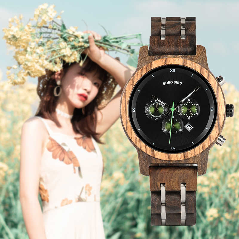 BOBO BIRD Top Luxury Brand Watch Women relogio feminino Date Display Wristwatches Timepiece Clock Stop Functional saat 210616, V-p18-1bamboobox
BOBO BIRD Top Luxury Brand Watch Women relogio feminino Date Display Wristwatches Timepiece Clock Stop Functional saat 210616, V-p18-1bamboobox