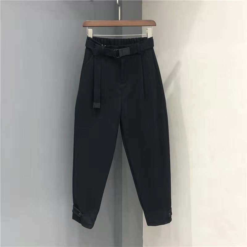 Arrival Summer Korean Style Women Loose Casual Elastic Waist Ankle-length Pants All-matched Cotton Harem W289 210512