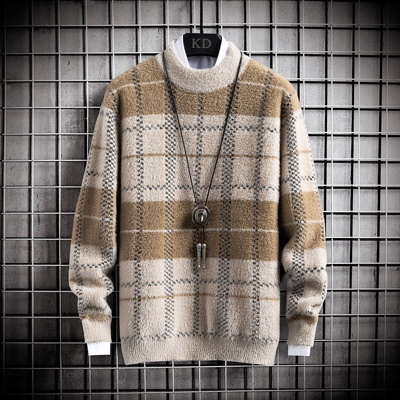 sweater knit men's clothing autumn and winter thickening t shirt youth small high collar pullover trend baseline, White;black
sweater knit men's clothing autumn and winter thickening t shirt youth small high collar pullover trend baseline, White;black
