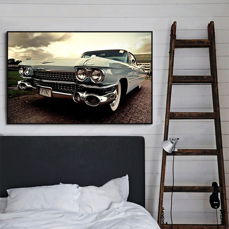 Vintage Car Wall Posters And Prints Classic Retro Car Picture HD Print Canvas Painting Car Wall Art For Living Room Decor Cuadro