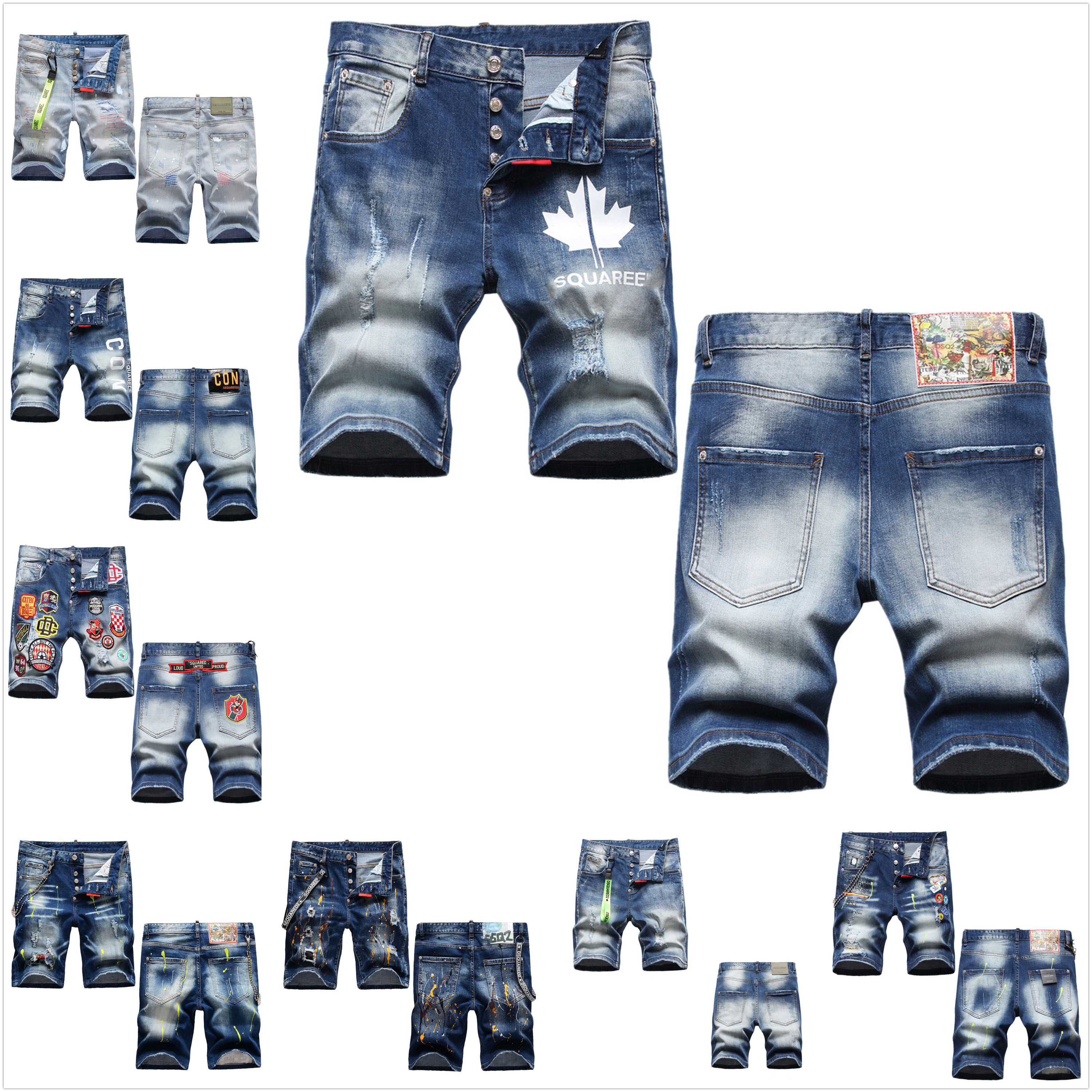 Men Shorts Stylist Denim Summer Zipper Ripped Jean Mens Slim Pants Hip Hop Short Jeans Blue 0102, 1 pcs buttons
Men Shorts Stylist Denim Summer Zipper Ripped Jean Mens Slim Pants Hip Hop Short Jeans Blue 0102, 1 pcs buttons