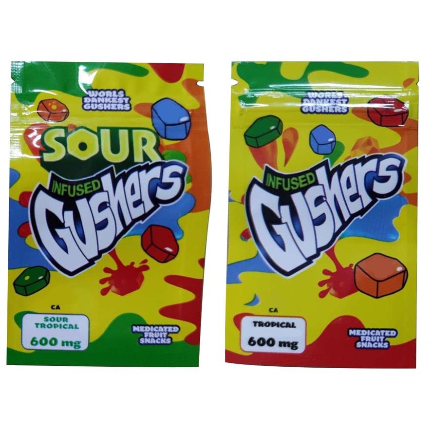 Gushers Mylar Bag Empty Zipper Packages 600MG Sour Tropical Edibles Gummies Baggies for Vape Dry Herb Packaginga35
Gushers Mylar Bag Empty Zipper Packages 600MG Sour Tropical Edibles Gummies Baggies for Vape Dry Herb Packaginga35