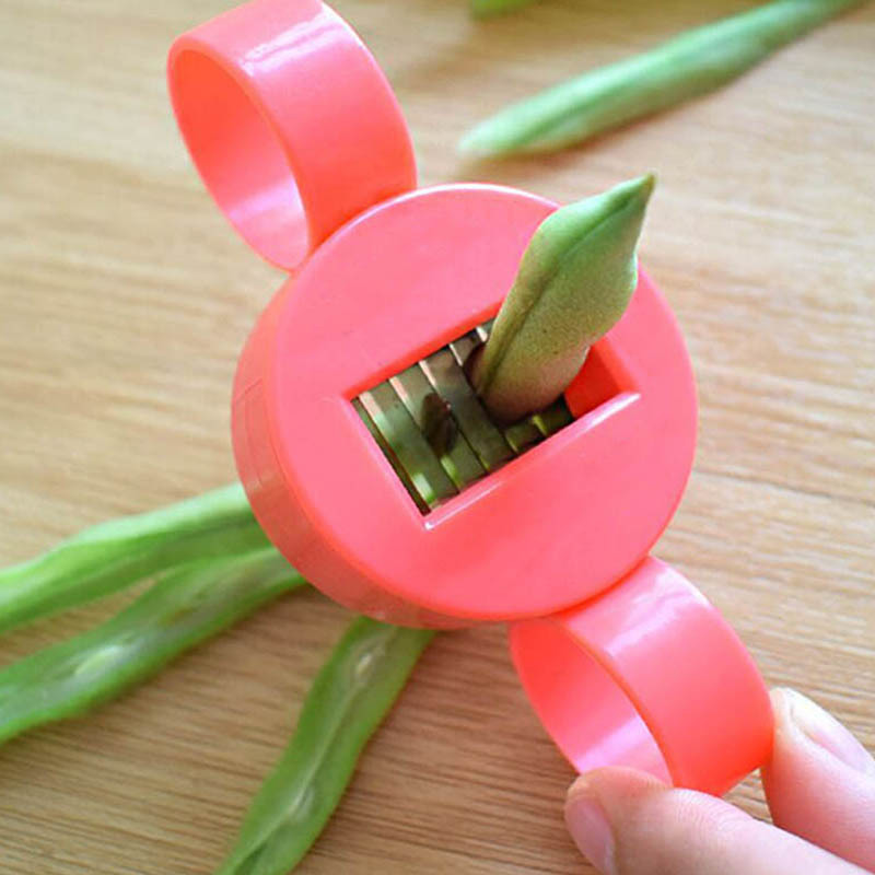 1Pcs Kitchen Gadgets Shredded Device Shred Peeler Multi-functional 1Stainless Steel Bean Slicer Vegetable Cutters Tools