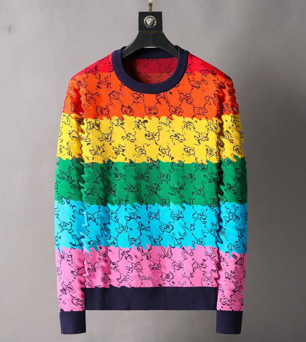 Knitted Sweatshirts men's rainbow sweater designer brand printing logo high-quality Sweatshirts round neck long-sleeved casual jacket
Knitted Sweatshirts men's rainbow sweater designer brand printing logo high-quality Sweatshirts round neck long-sleeved casual jacket
