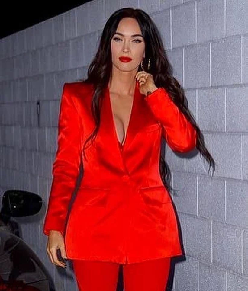 Red Prom Blazer Suits Slim Fit 2 Pieces Women Pants Suit Leisure Loose Ladies Club Party Wedding Outfit (Jacket+Pants)