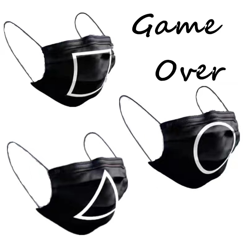 1000pcs Breathable Face Mask The New Printed Adult Children Black Disposable