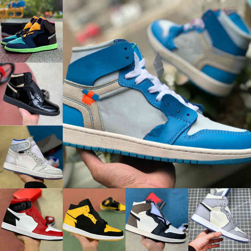 High Quality 1 1s Basketball Shoes Men Women DARK MOCHA OG Bio Hack Fearless Blue UNC Patent Red White BLACK ROYAL TWIST Green Toe Designers
High Quality 1 1s Basketball Shoes Men Women DARK MOCHA OG Bio Hack Fearless Blue UNC Patent Red White BLACK ROYAL TWIST Green Toe Designers