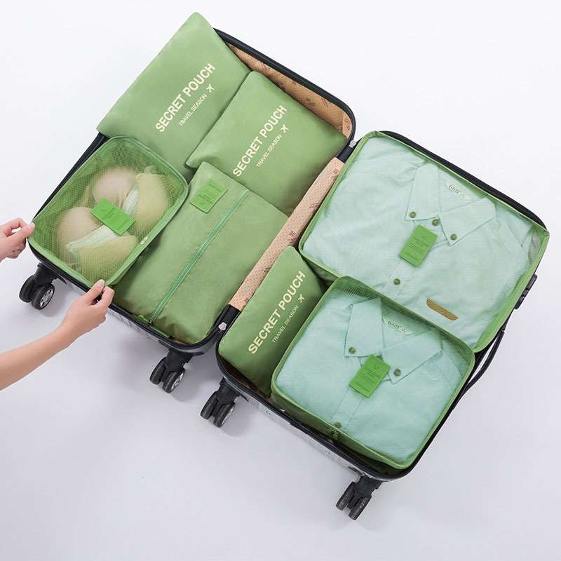 7pcs/lot Travel Accessories Travel Bag Waterproof Oxford Portable Multifunction Home Storage Supplies
