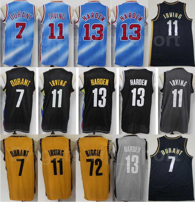 Men Basketball Biggie Jersey 72 James Harden 13 Kyrie Irving 11 Kevin Durant 7 City Earned Edition Stitched Black Blue Grey High Quality
Men Basketball Biggie Jersey 72 James Harden 13 Kyrie Irving 11 Kevin Durant 7 City Earned Edition Stitched Black Blue Grey High Quality