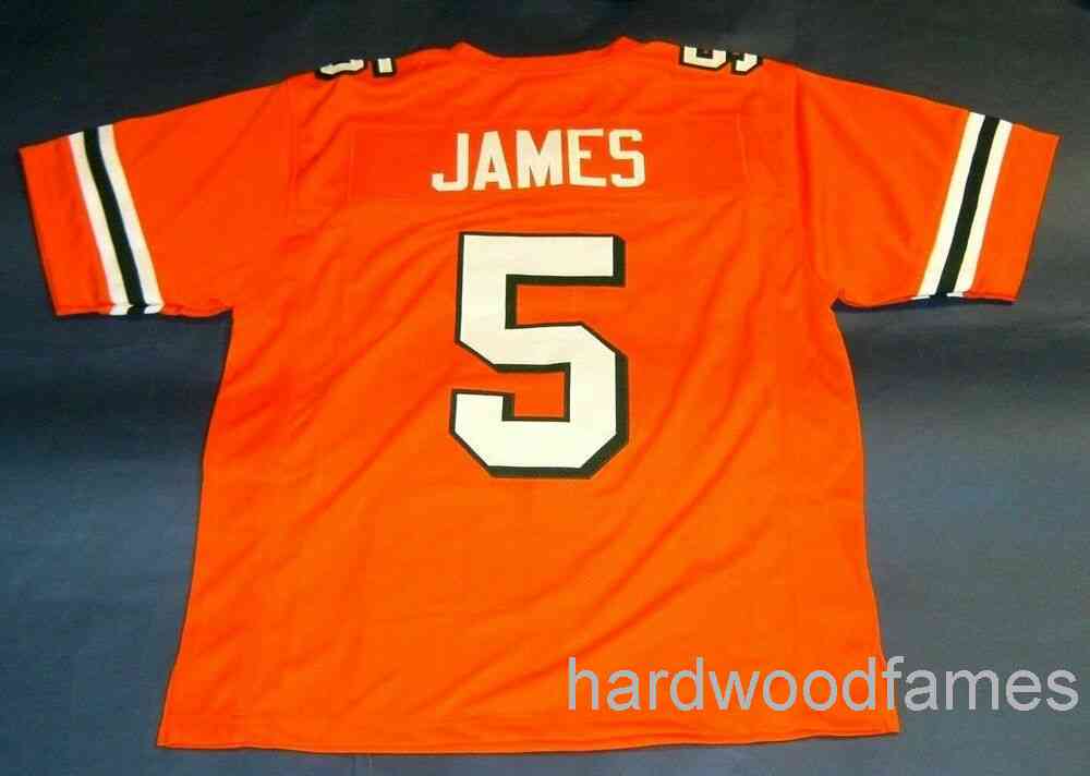 custom EDGERRIN JAMES MIAMI HURRICANES JERSEY O THE U stitched add any name number
