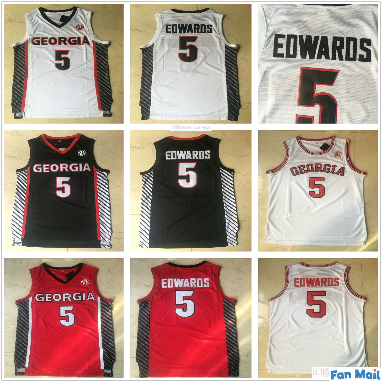 NCAA College Georgia Bulldogs #5 Anthony Edwards Jersey Red White Blue Mens Stitched Anthony Edwards University Basketball Jerseys Shirtss, Black;red
NCAA College Georgia Bulldogs #5 Anthony Edwards Jersey Red White Blue Mens Stitched Anthony Edwards University Basketball Jerseys Shirtss, Black;red