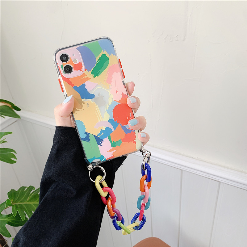 Graffiti Bracelet Transparent soft Phone Cases for iphone 12 Pro Max MiNi 11 X XS XR 7 8 Plus SE Chain Cover
Graffiti Bracelet Transparent soft Phone Cases for iphone 12 Pro Max MiNi 11 X XS XR 7 8 Plus SE Chain Cover