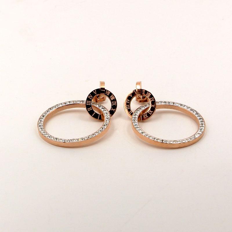Metal Roman Numeral Size Round Titanium Steel Earrings For Women Rose Gold Korea Exaggerated Punk Jewelry KE88 Stud
Metal Roman Numeral Size Round Titanium Steel Earrings For Women Rose Gold Korea Exaggerated Punk Jewelry KE88 Stud